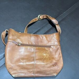 Stone Mountain Accessories Brown Leather Shoulder Bag